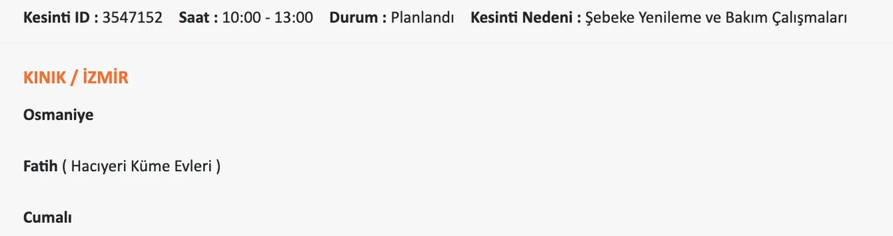GEDİZ elektrik kesintisi! 30 Kasım İzmirde elektrikler ne zaman gelecek, saat kaçta?