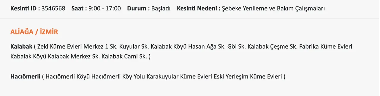 GEDİZ elektrik kesintisi! 30 Kasım İzmirde elektrikler ne zaman gelecek, saat kaçta?