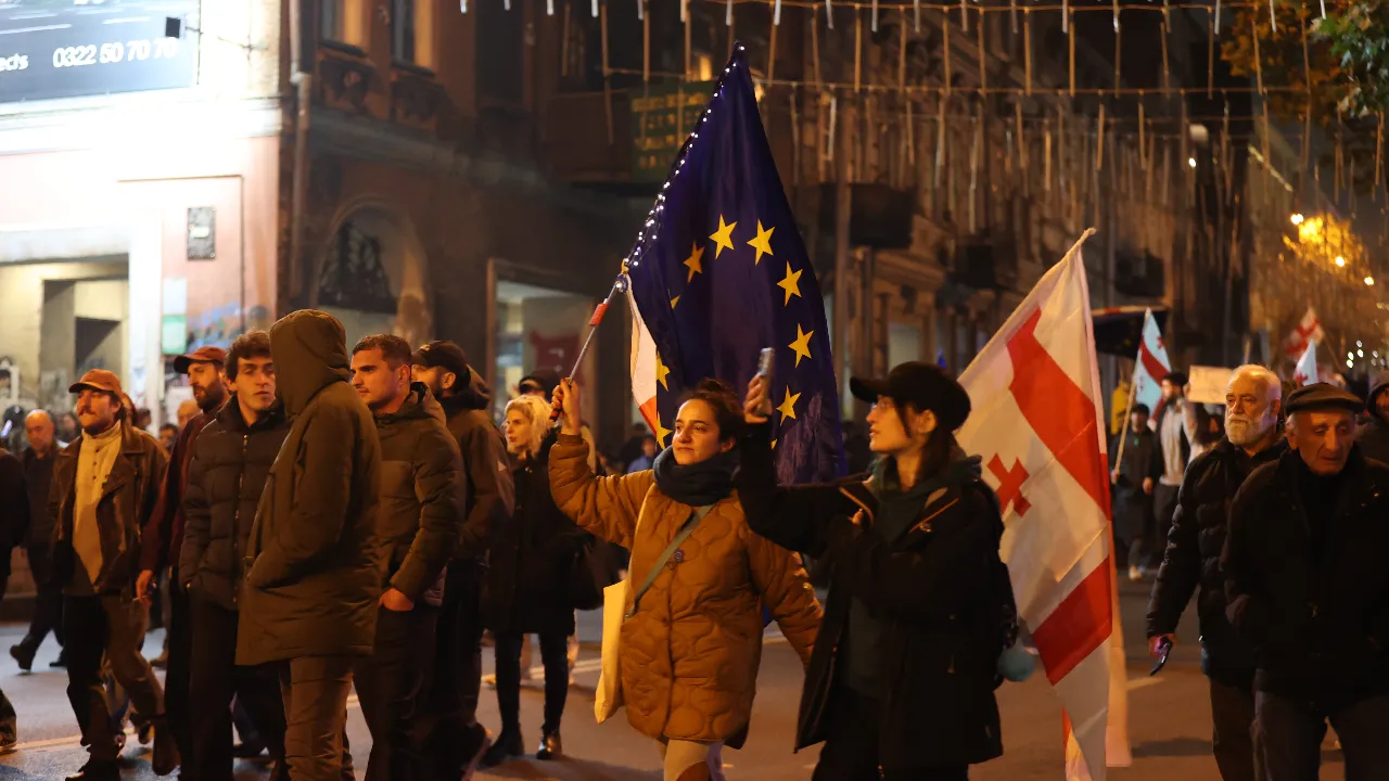 Gürcistan’da “AB’yi istiyoruz” protestosu