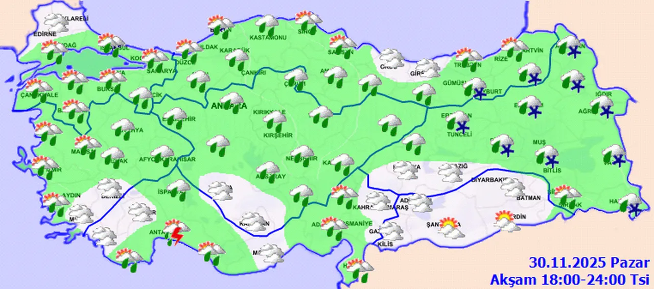 Meteoroloji 1 Aralık hava tahmin raporu