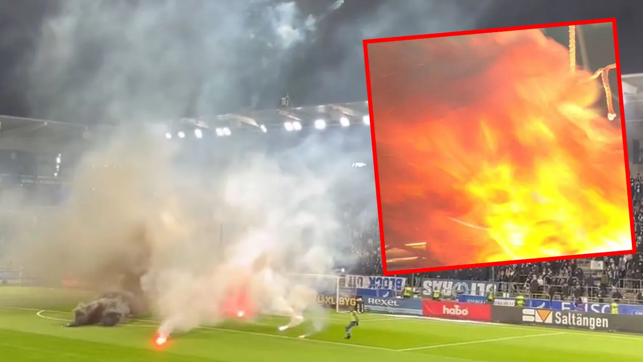 Takım küme düştü, taraftarlar sahayı ateşe verdi