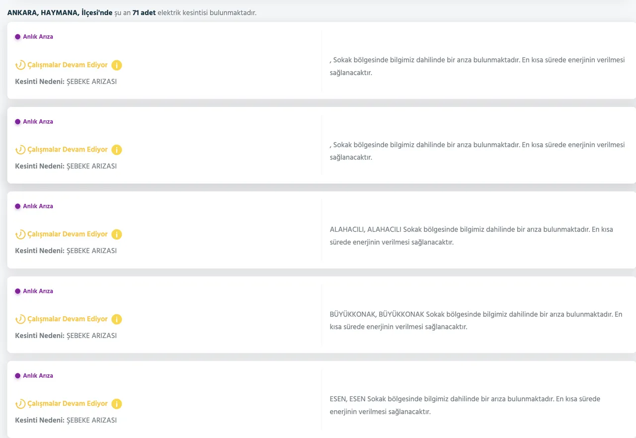 1 Aralık Ankara elektrik kesintisi! Ankarada elektrikler ne zaman, saat gelecek?