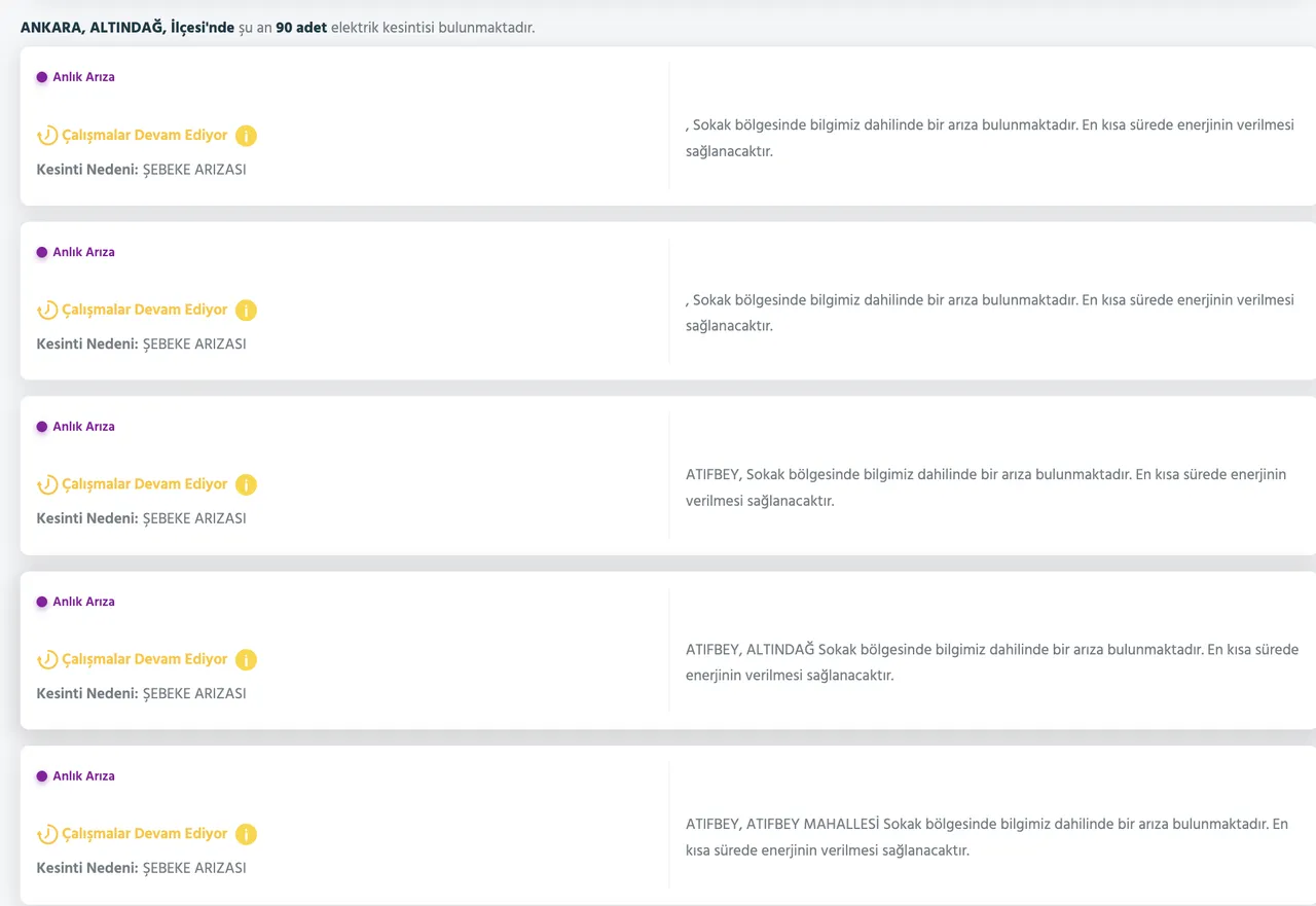1 Aralık Ankara elektrik kesintisi! Ankarada elektrikler ne zaman, saat gelecek?