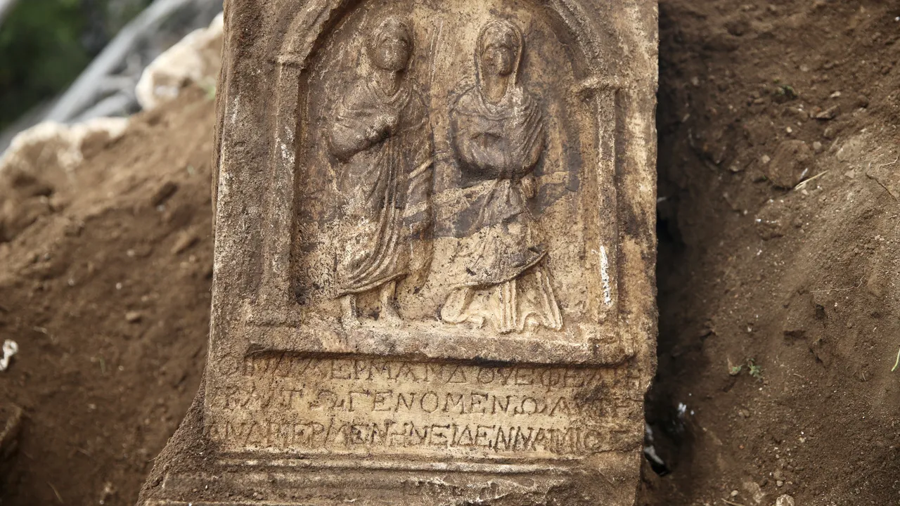 7 saatlik zorlu taşıma sonrası Roma dönemi steli Fethiye Müzesi’ne ulaştı.