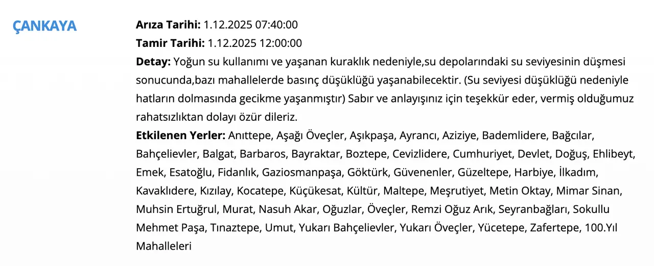ASKİ son dakika: Ankara su kesintisi sorgulama! Sular ne zaman gelecek, saat kaçta?