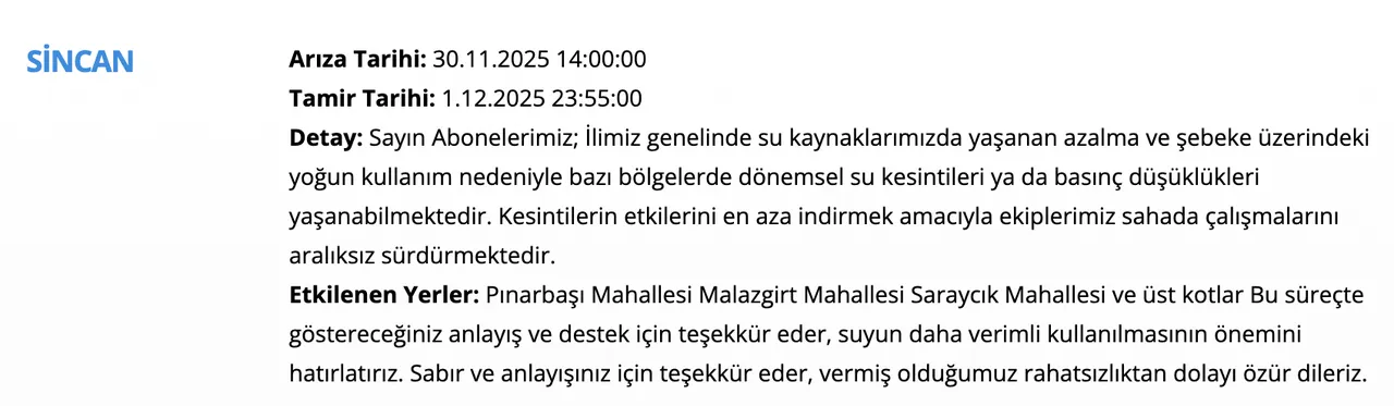 ASKİ son dakika: Ankara su kesintisi sorgulama! Sular ne zaman gelecek, saat kaçta?