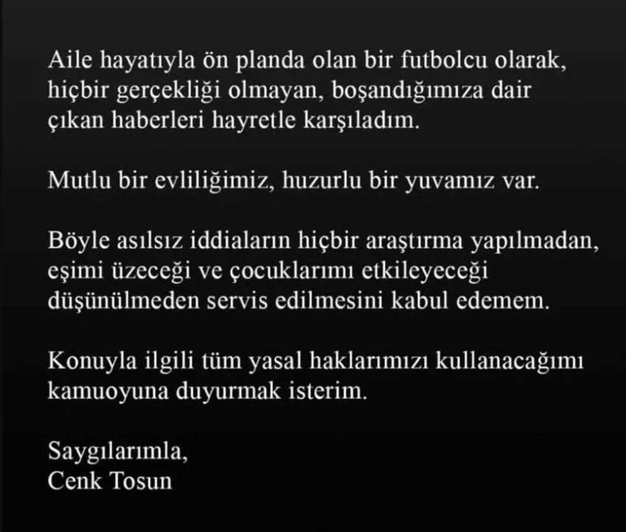 Cenk Tosun boşandı mı? Gündem olan iddiaya jet açıklama