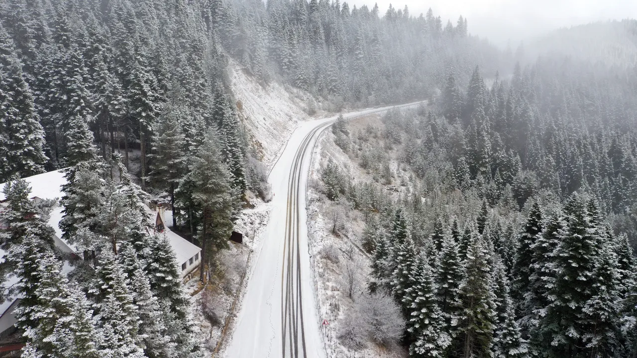Ilgaz Dağı beyaza büründü: Kar ve sis görsel şölen oluşturdu