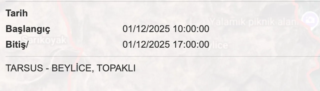 Mersin su kesintisi sorgulama ekranı! Sular ne zaman gelecek?