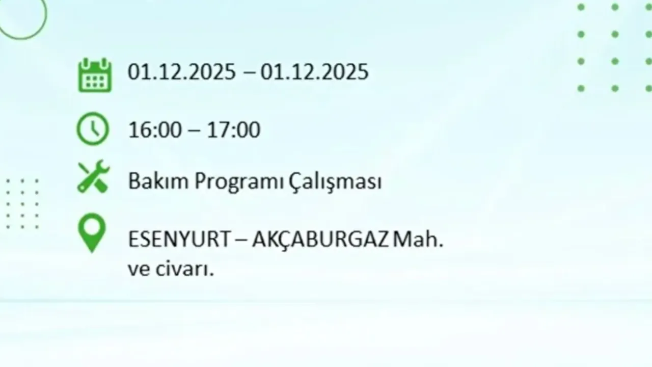 Son dakika.... İstanbulda elektrikler ne zaman gelecek? 1 Aralık BEDAŞ ve AYEDAŞ programı