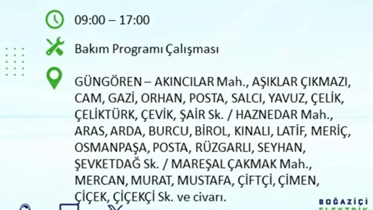 Son dakika.... İstanbulda elektrikler ne zaman gelecek? 1 Aralık BEDAŞ ve AYEDAŞ programı