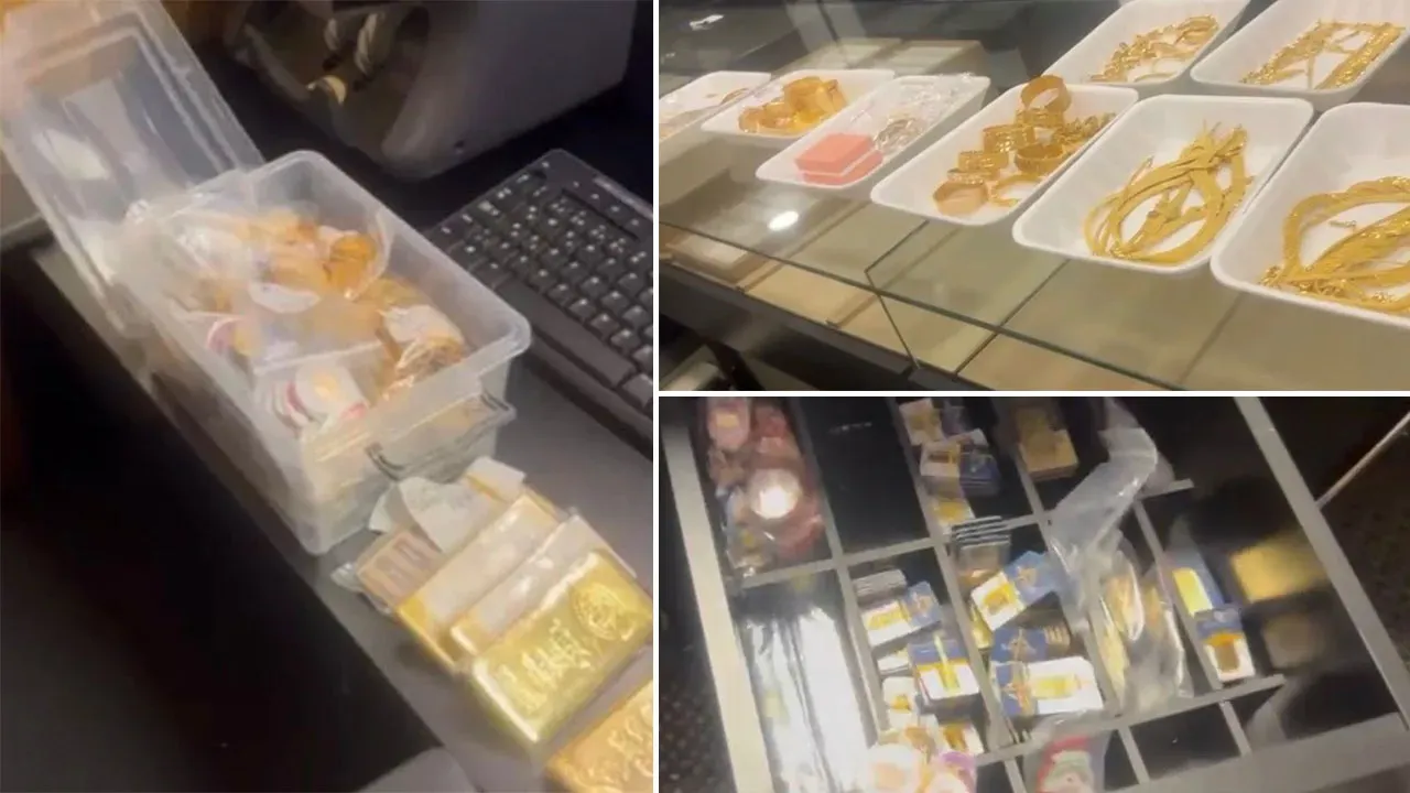 Çalınan altınların görüntüleri ortaya çıkmıştı