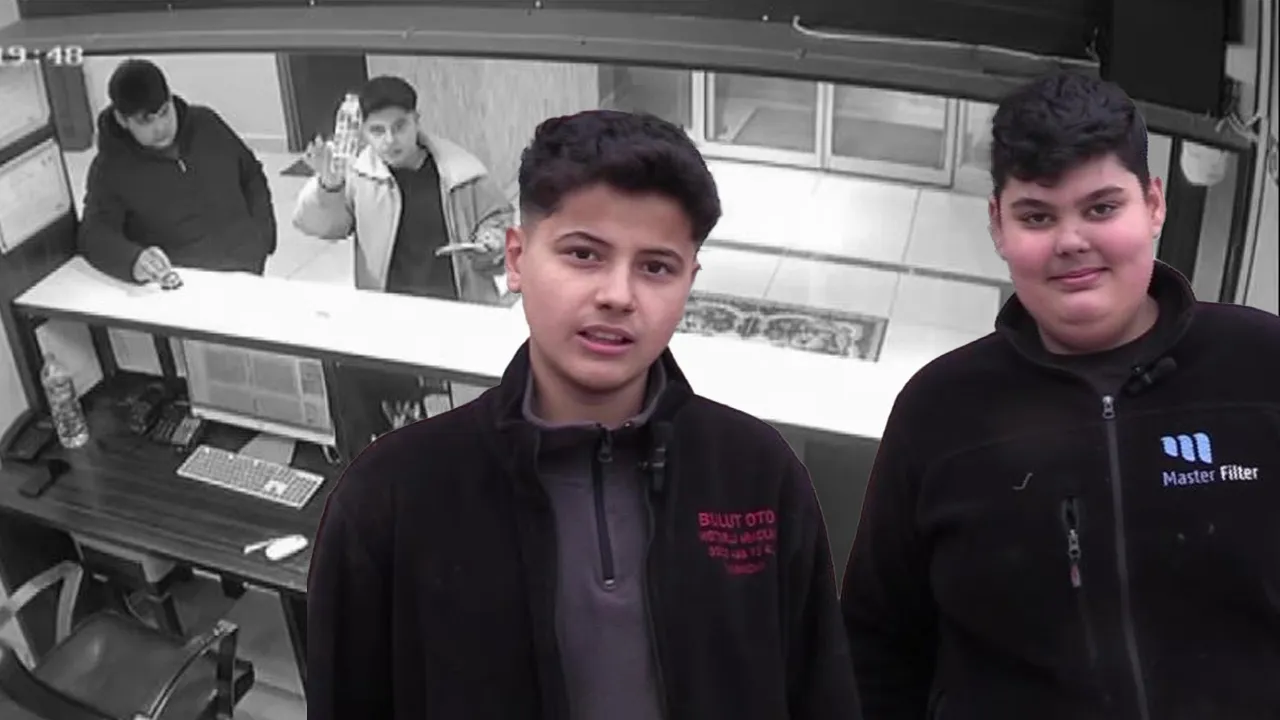 Motor ustası çıraklarından örnek davranış! 