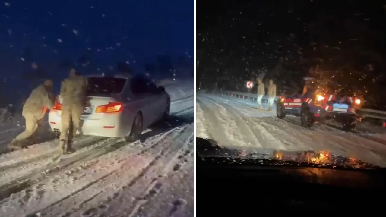 Muş kara teslim oldu! Mahsur kalan vatandaşların yardımına asker koştu