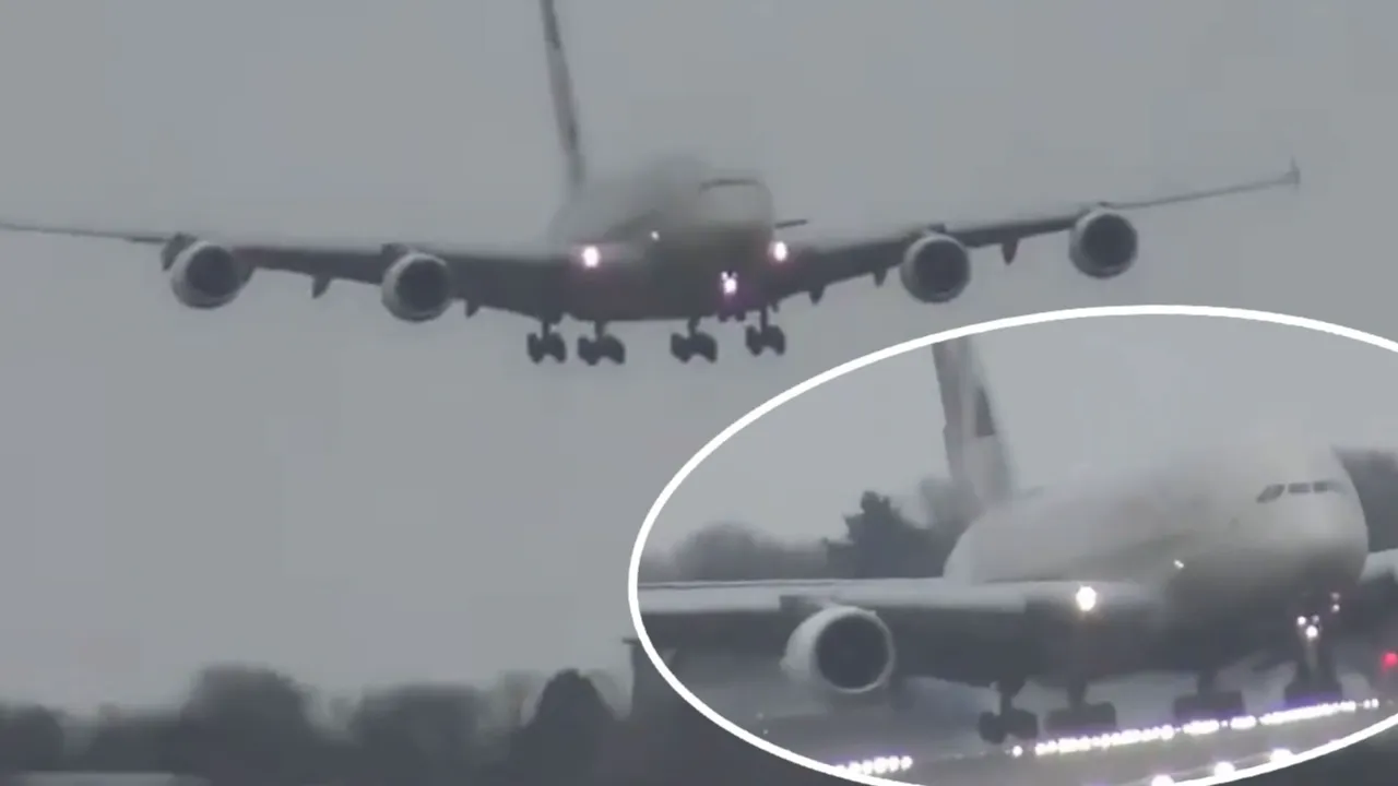 PSG'de korku dolu anlar: Uçak yan yattı, yürekler ağza geldi