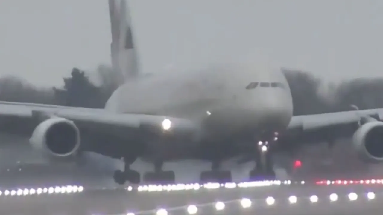 PSG'nin korku dolu anları: Uçak yan yattı, yürekler ağza geldi