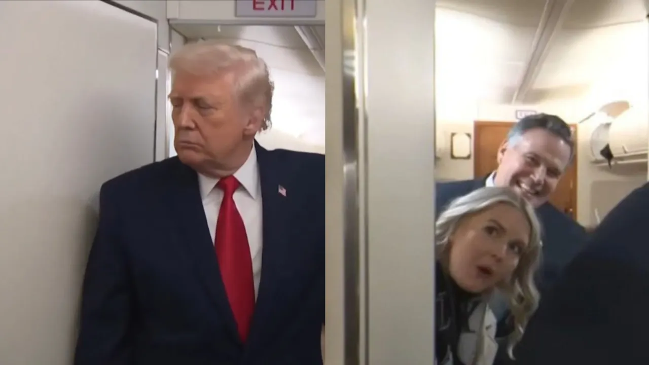 Trump’a kapı çarptı! Air Force One bir anda karıştı: Dünya bu görüntüleri konuşuyor