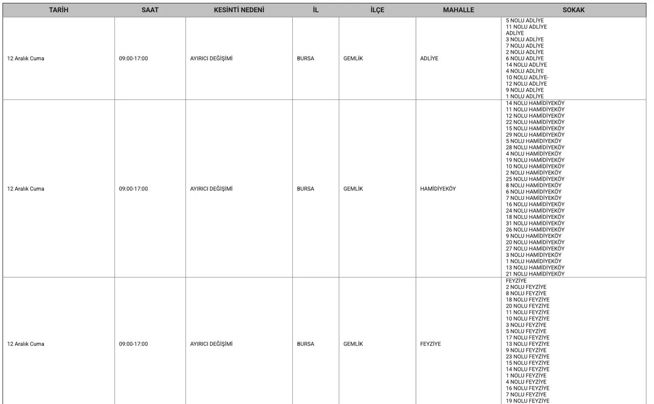 Bursa elektrik kesintisi 12-13-14 Aralık listesi! UEDAŞ planlı kesinti ne zaman bitecek, elektrikler ne zaman gelecek?