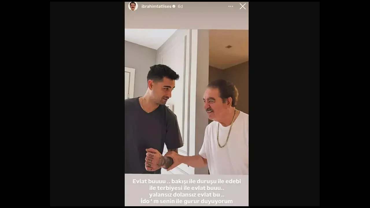 İbrahim Tatlıses'in 'İdo' paylaşımı gerilimi yükseltecek! "Yalansız, dolansız evlat"