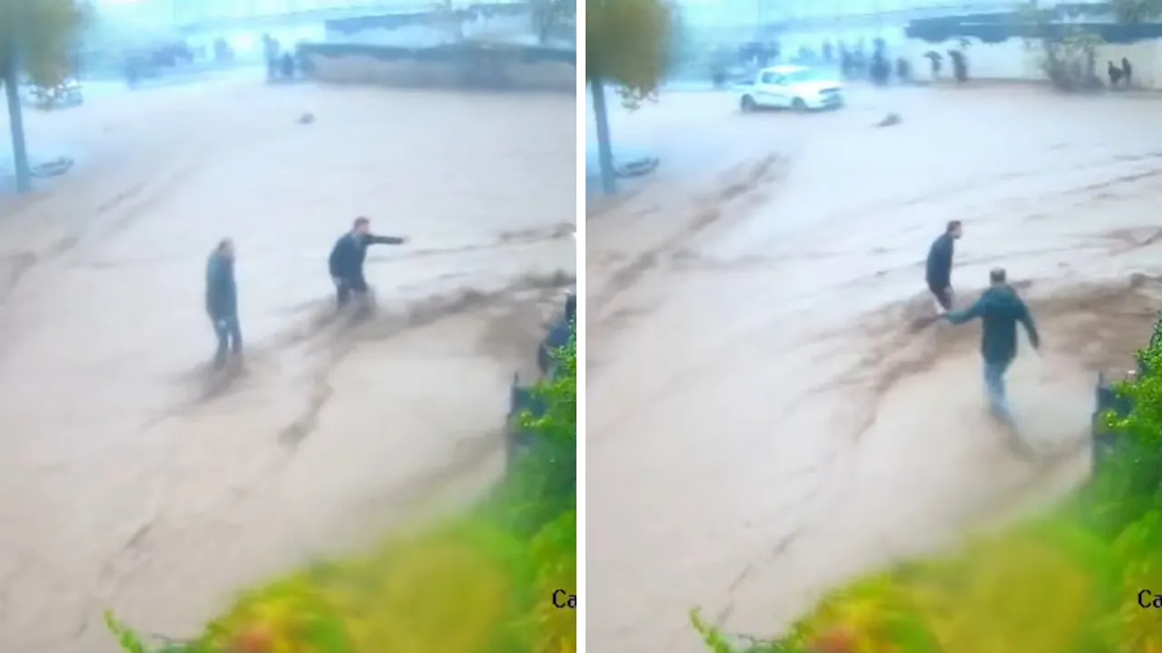 Irakı sel vurdu: 30 öğrenci okul duvarı çökmeden saniyeler önce kurtarıldı