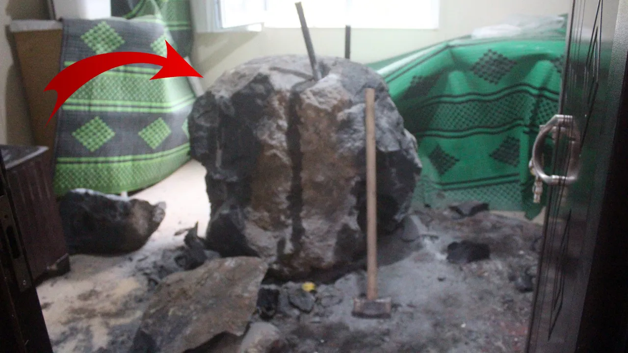 Kopan kaya parçası eve girdi! Facianın eşiğinden dönüldü