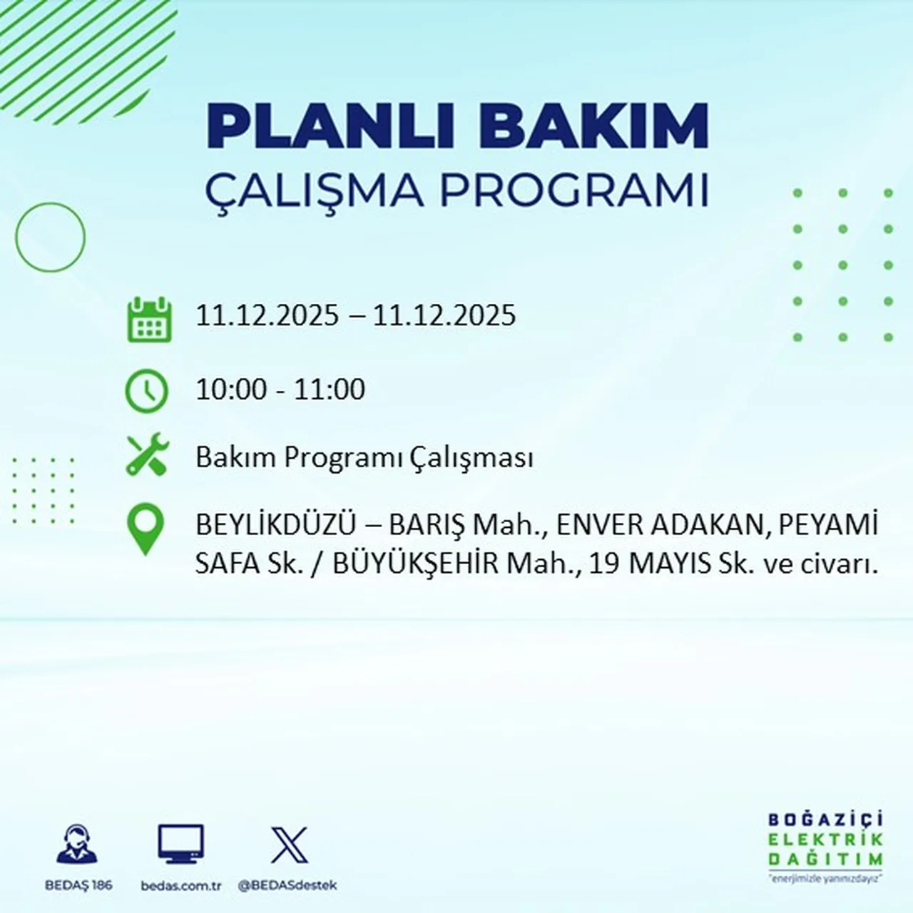 Son dakika İstabul elektrik kesintisi sorgulama: 11 Aralık Perşembe elektrikler ne zaman gelecek?