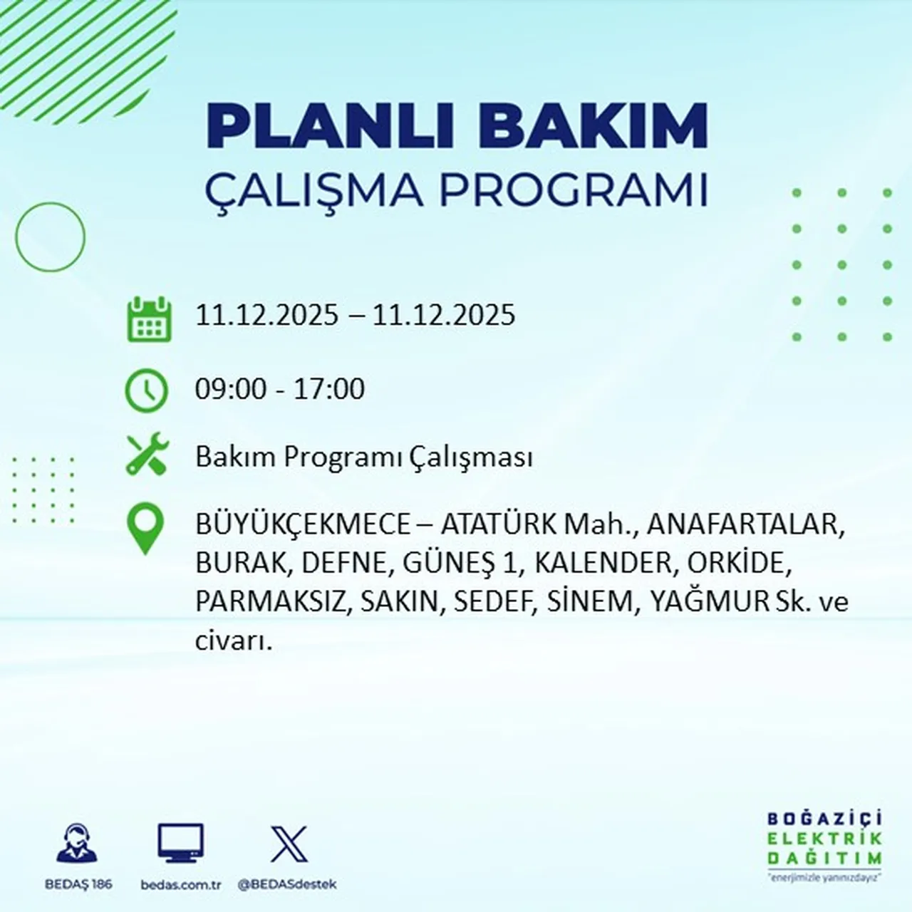 Son dakika İstabul elektrik kesintisi sorgulama: 11 Aralık Perşembe elektrikler ne zaman gelecek?