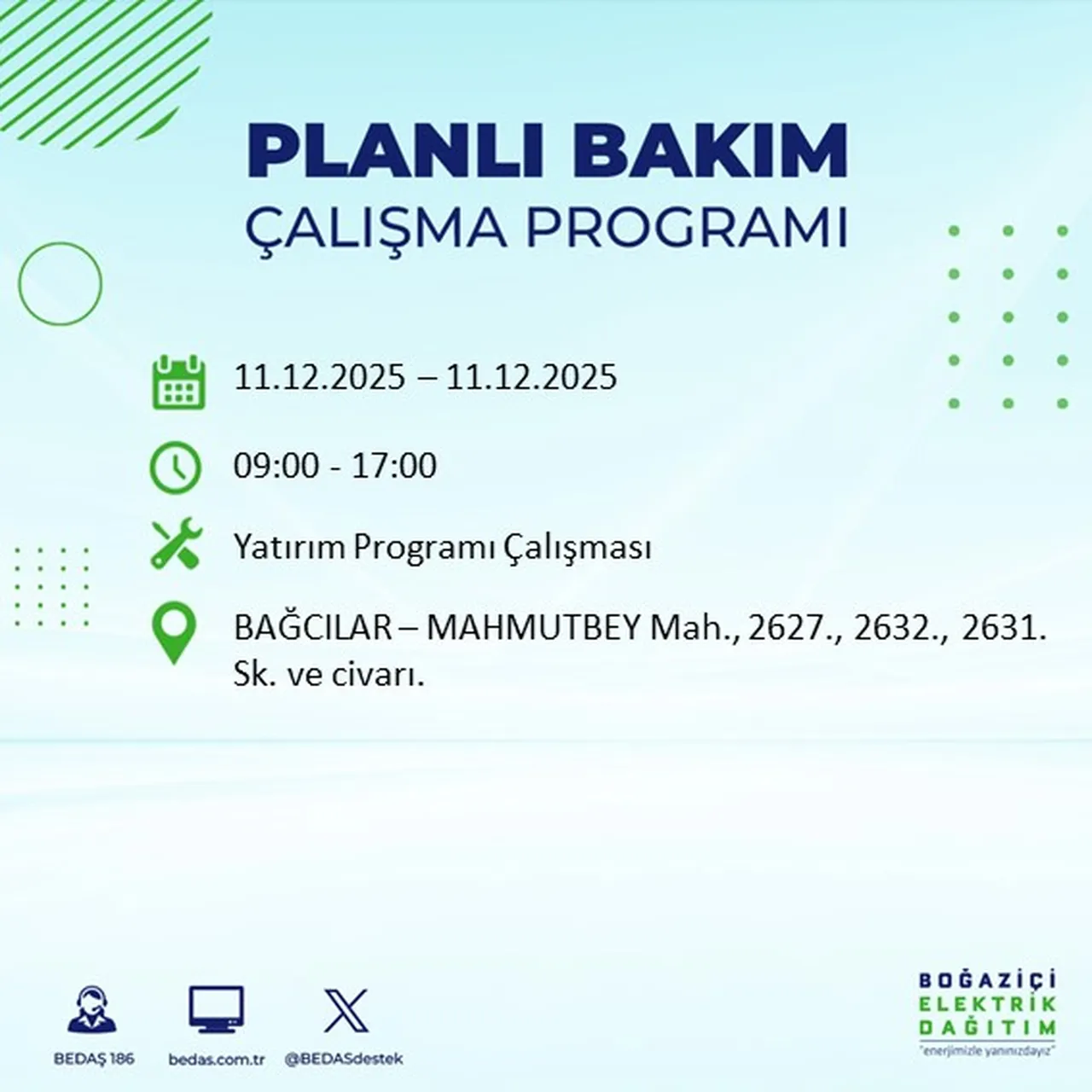 Son dakika İstabul elektrik kesintisi sorgulama: 11 Aralık Perşembe elektrikler ne zaman gelecek?