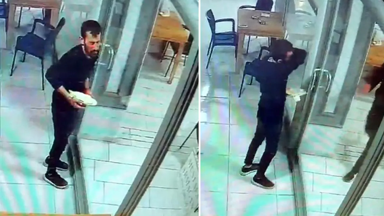 Kendi sildiği camı unutup çarptı! Yürekler ağza geldi