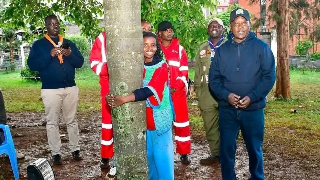 Kenyalı aktivistten dünya rekoru! 72 saat boyunca ağaca sarıldı