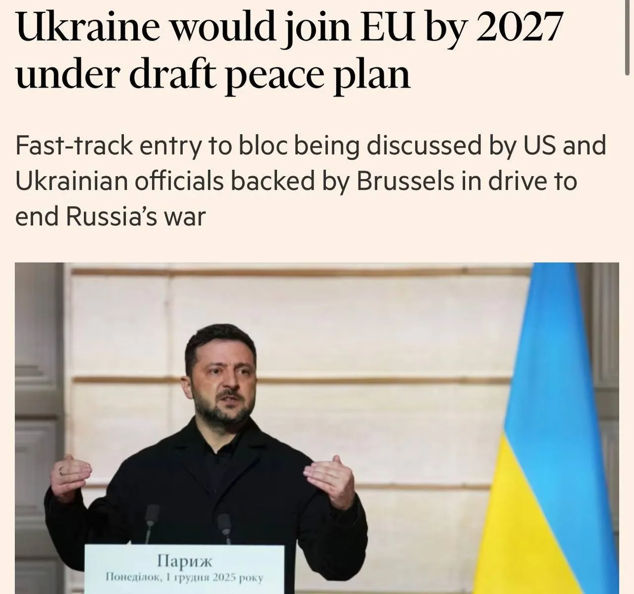 Financial Times'ın haberi