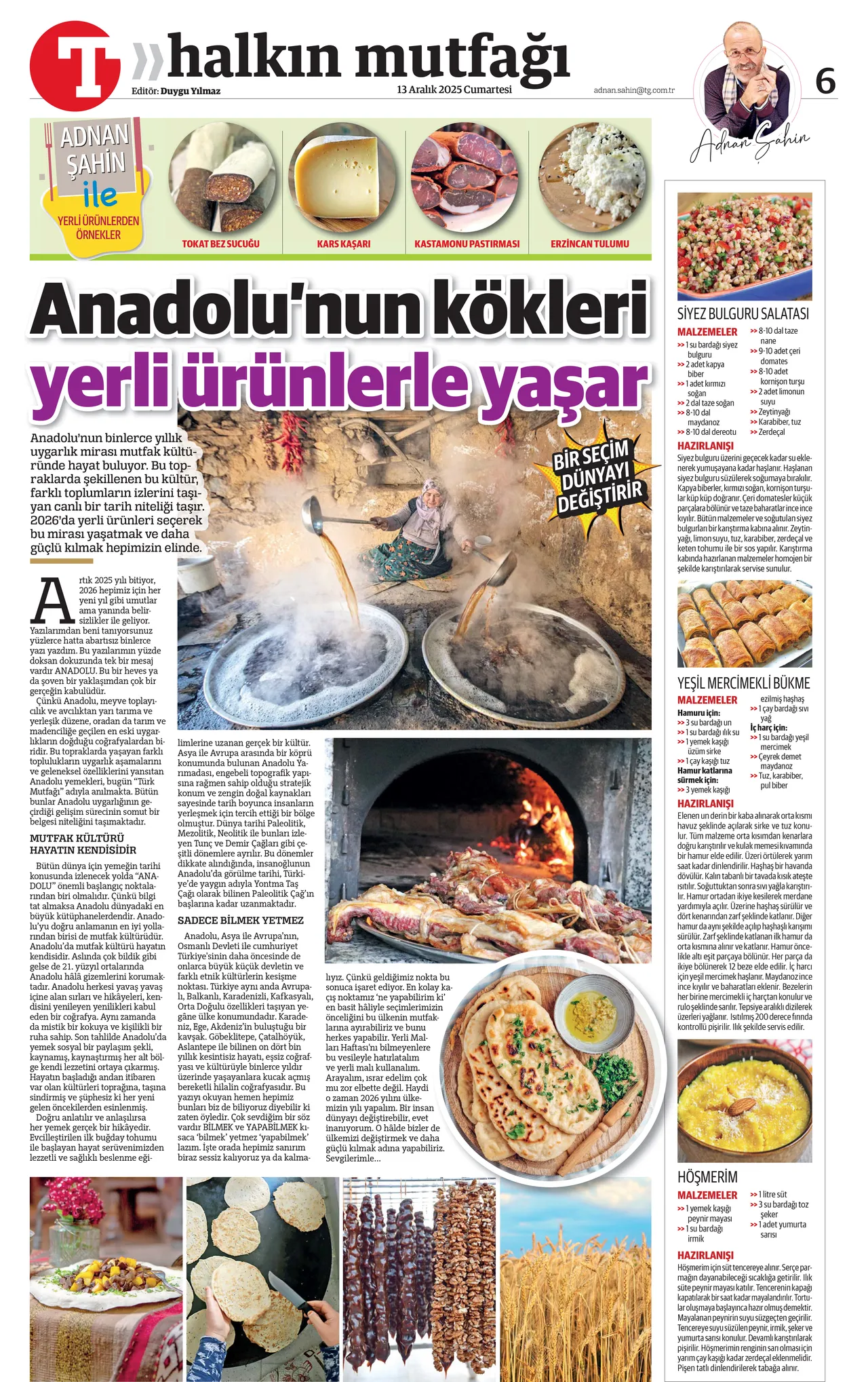 Anadolu’nun kökleri yerli ürünlerle yaşar