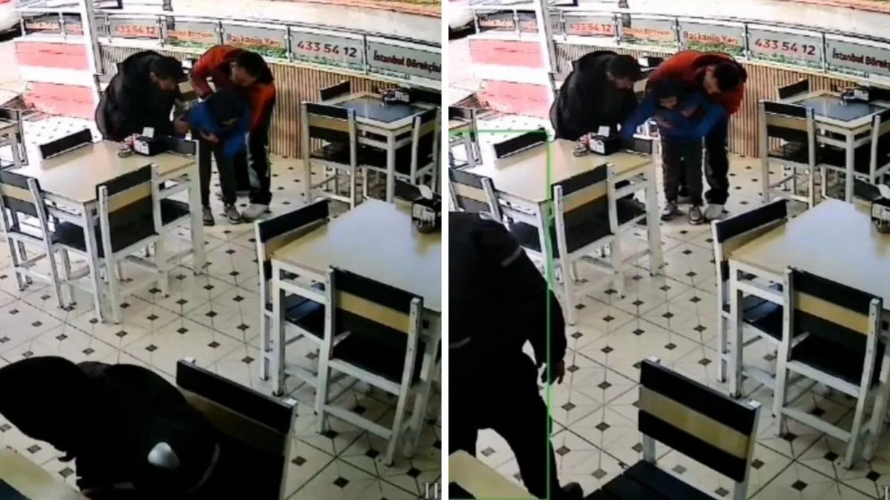 Boğulan çocuğa kuryeden Heimlich manevrası!