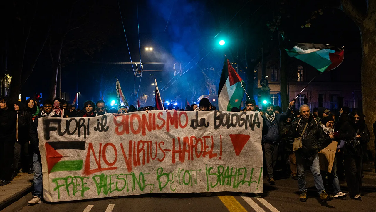 Bologna'da İsrail takımına protesto