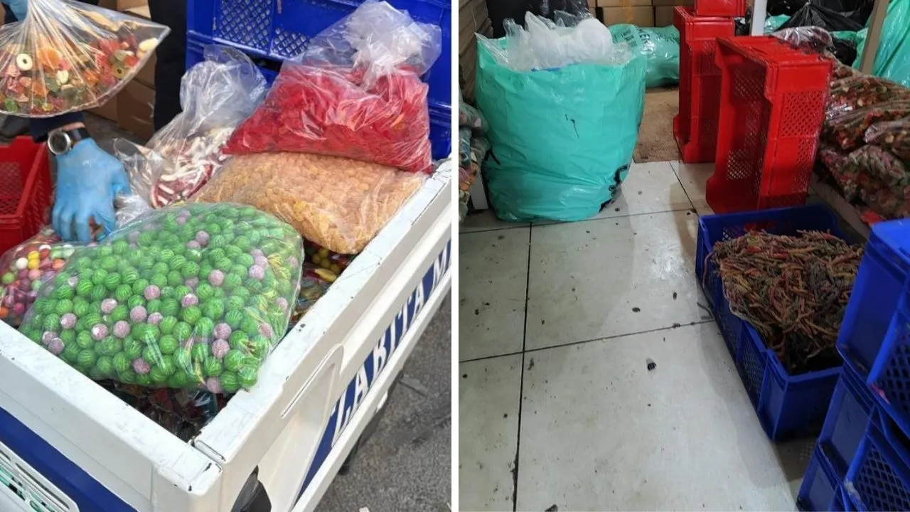 Esenyurt’ta baskın! 9 ton 400 kilo kaçak şekerleme imha edildi