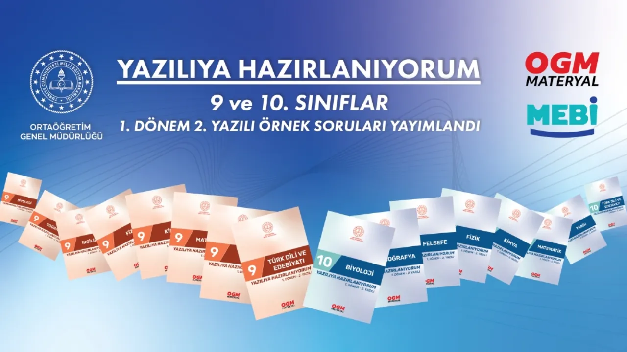MEB duyurdu: 9 ve 10. sınıflar 1. Dönem 2. Örnek Yazılı Soruları yayımlandı! 