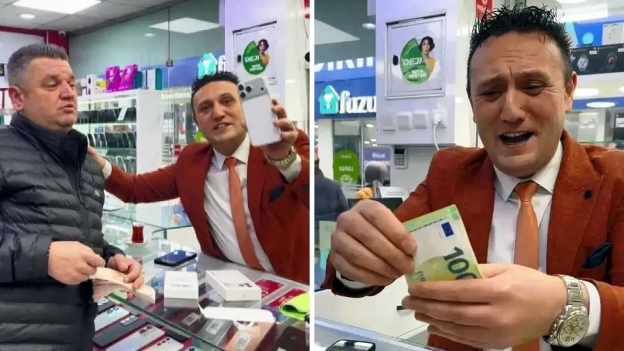 Parayı gören telefoncunun verdiği tepki gündem oldu!