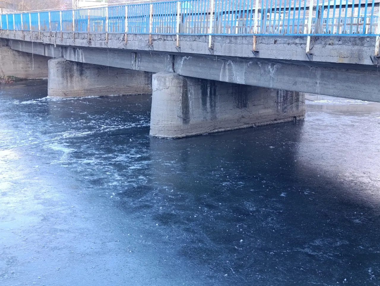 Eksi 15 dereceyi gördüler! Bir günde kentin ortasından geçen çay dondu