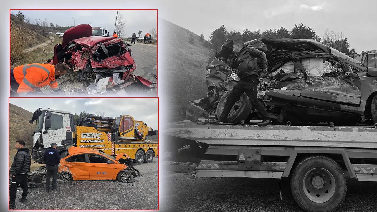 Meteoroloji kar uyarısı yapmıştı! Ankara’da zincirleme kazada 5 kişi yaralandı 