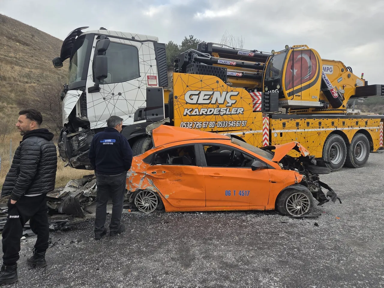 Meteoroloji kar uyarısı yapmıştı! Ankara’da zincirleme kazada 5 kişi yaralandı