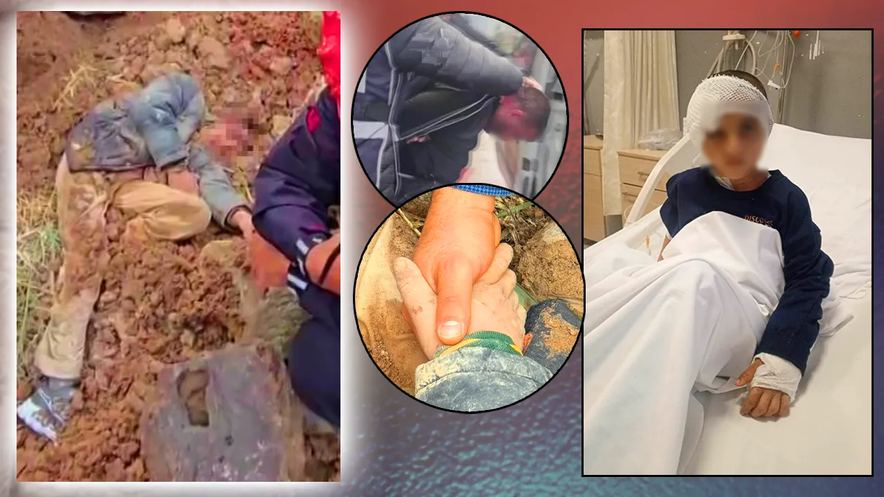 Hatay'da dayısı diri diri toprağa gömmüştü! Dehşeti yaşayan çocuk hayati tehlikeyi atlattı