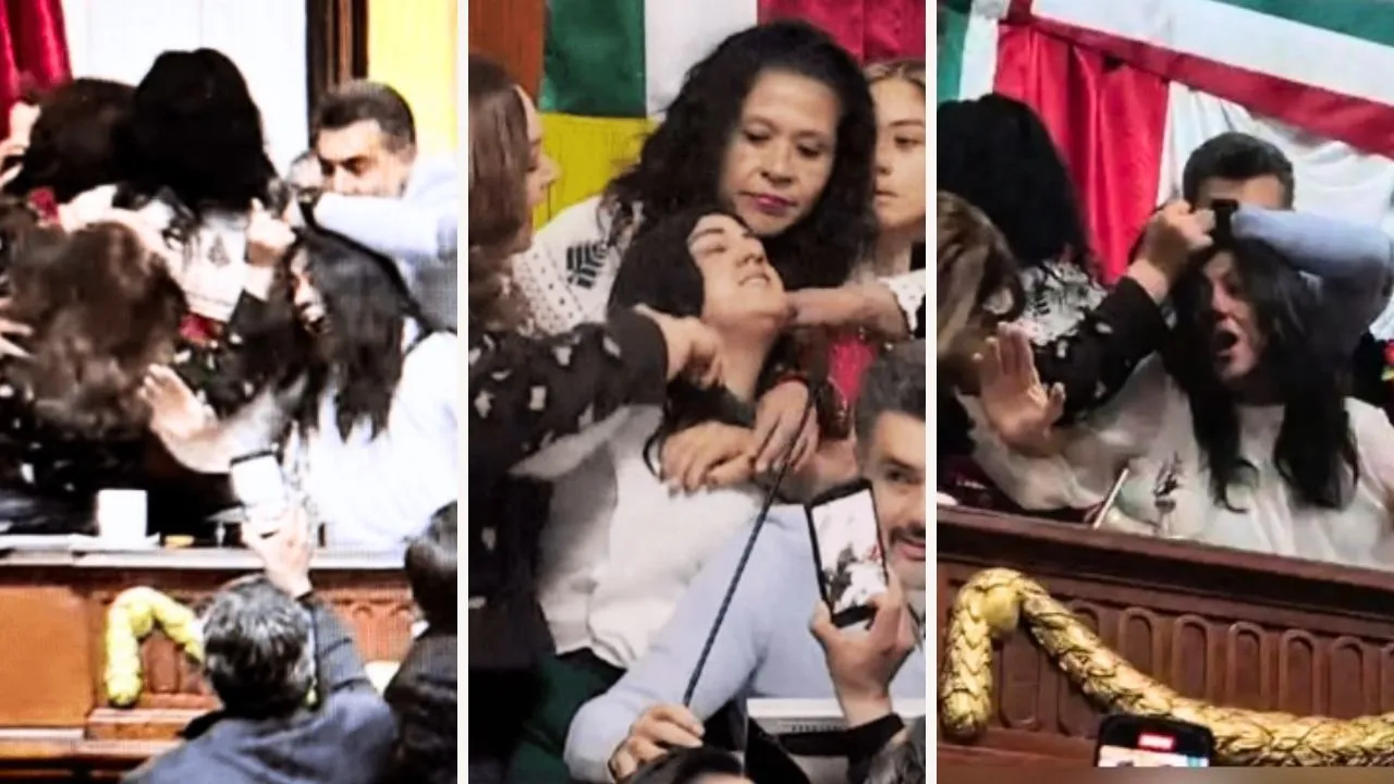 Mecliste pes dedirten görüntüler: Tansiyon yükseldi, üyeler böyle kavga etti