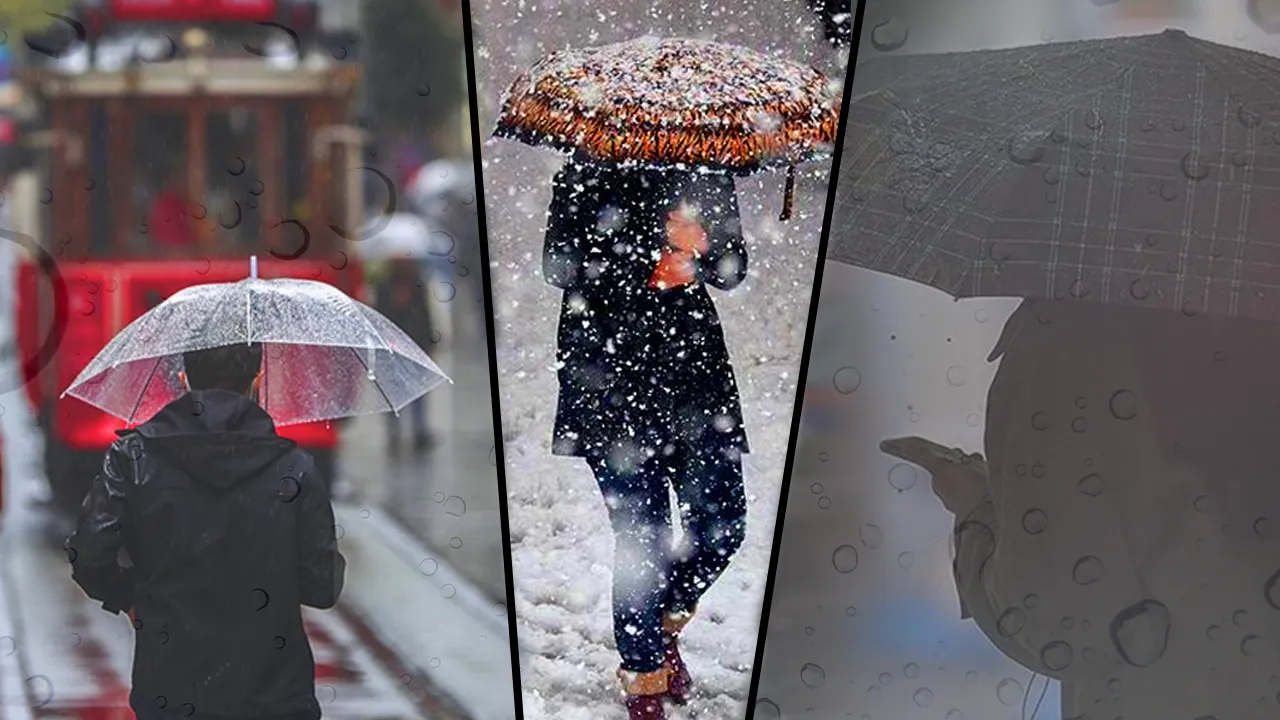 Meteoroloji alarm verdi! 9 ilde kar, 6 ilde sağanak yağış kapıda 