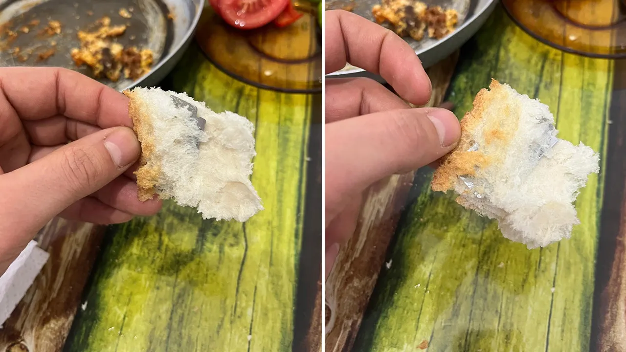 Pazar kahvaltısında 'korkunç' sürpriz! Ekmeğin içinden çıkanı görünce şoke oldular