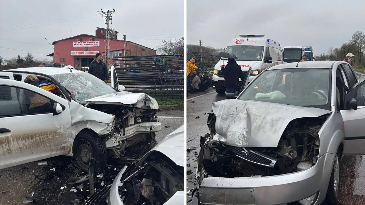 Samsun'da zincirleme trafik kazası: 6 kişi yaralandı