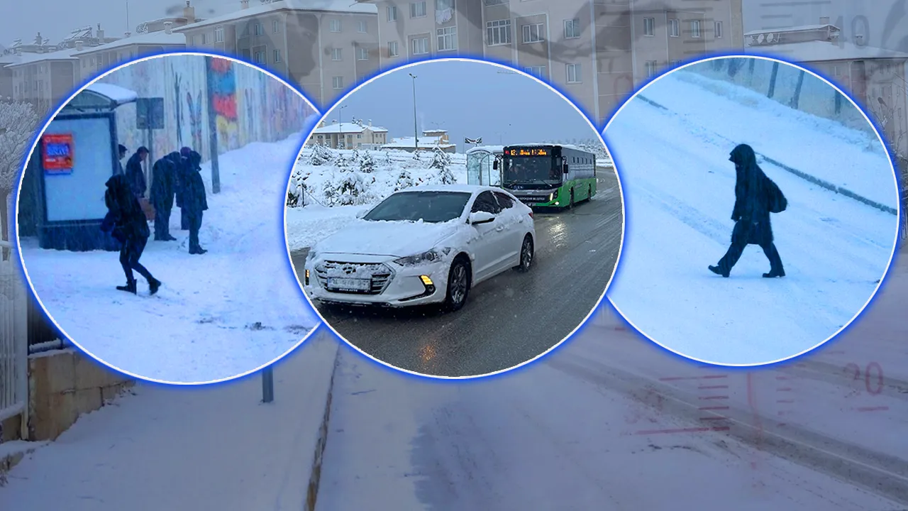 Sıcaklığın eksi 5 dereceye düştüğü Van’da kar çilesi! Uçaklar rötar yaptı, sürücüler yolda kaldı