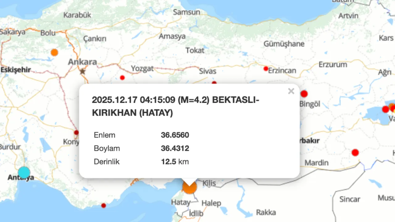 Hatay son dakika deprem verileri paylaşıldı! En son nerede deprem oldu, kaç şiddetinde?
