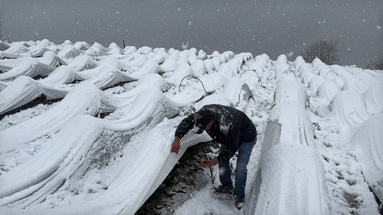 Kar altında hasat başladı! Talep yağıyor, rengi yok ama tadı çok güzel
