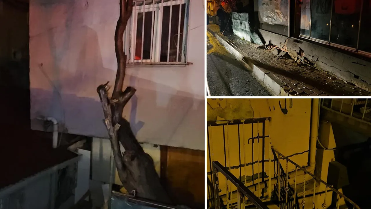 Sarıyer'de sıcak saatler! Kayan bina yanındaki gecekonduya yaslandı 