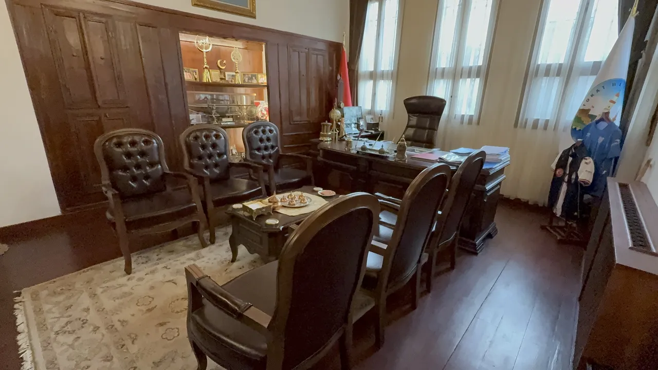 Tokat'ta Belediye Başkanı Mehmet Kemal Yazıcıoğlu'nun makam odası